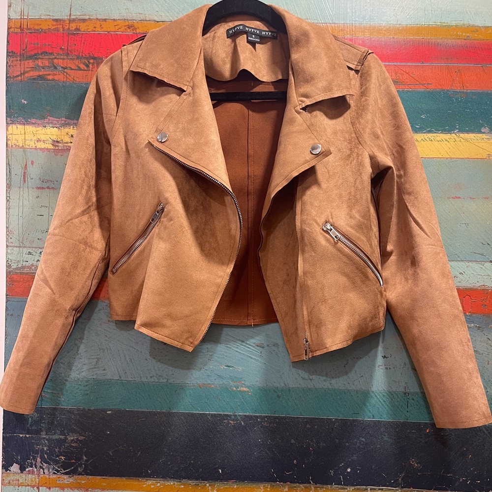 Faux Suede Crop Jacket - Picture 2 of 3